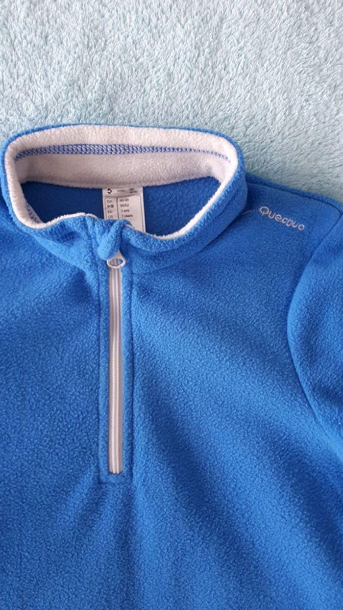 Pull polaire bleu Quechua Decathlon 3 ans - photo numéro 2