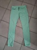 pantalon vert menthe skinny suite blanco