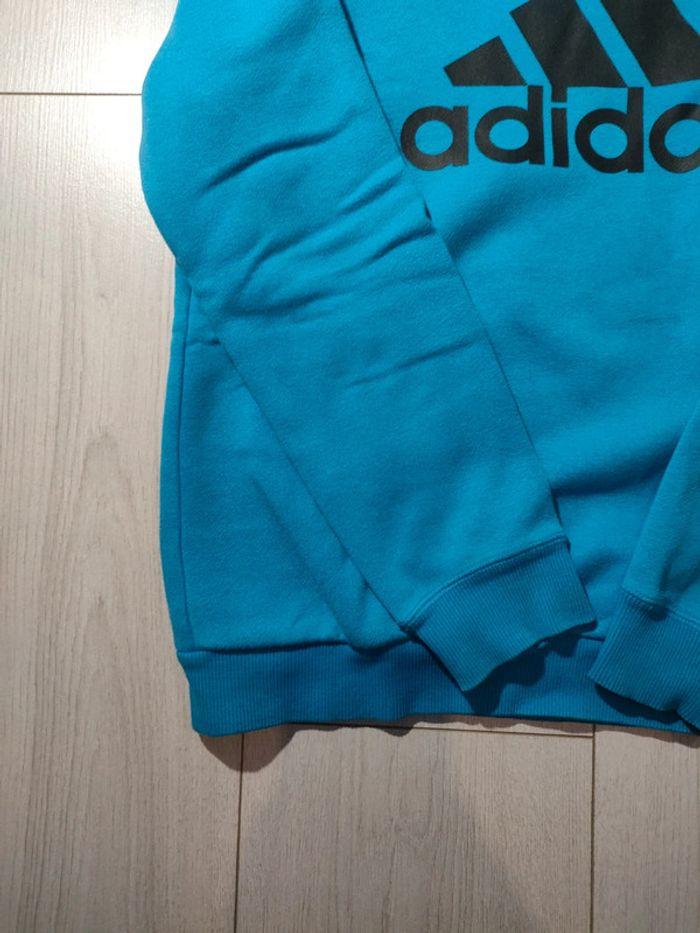 Sweat à capuche bleu adidas - photo numéro 4