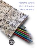 Cahier de coloriage lavable réutilisable avec 6 feutres