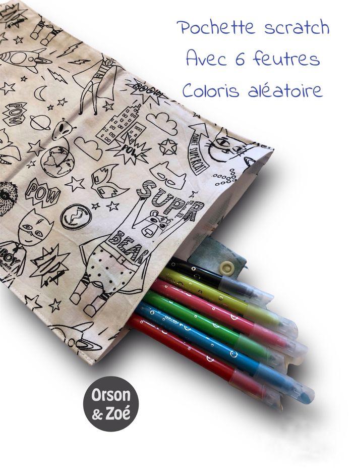 Cahier de coloriage lavable réutilisable avec 6 feutres - photo numéro 1