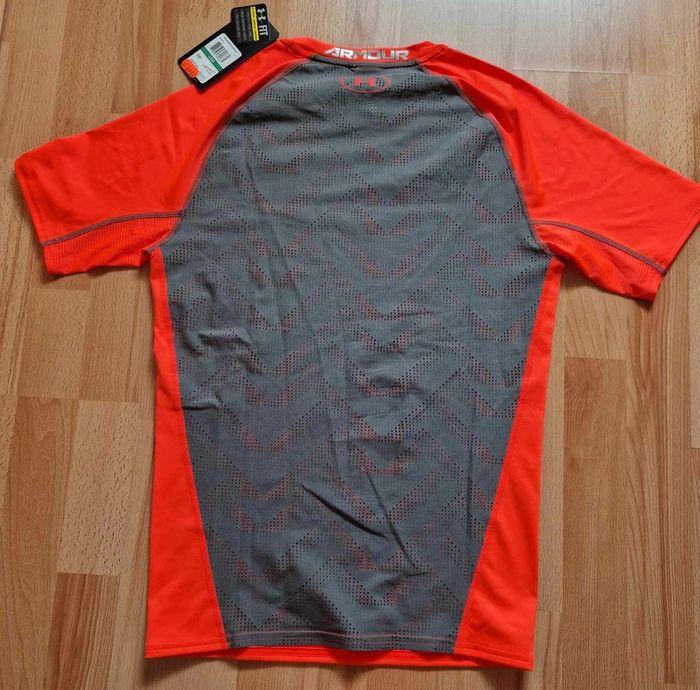 T-shirt de sport Under Armour taille L orange et gris neuf - photo numéro 2