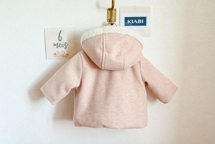 Manteau rose pâle fourré blanc, Kiabi, 6 mois - photo numéro 10