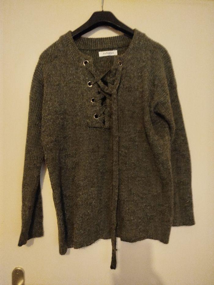 Pull 20% laine vert JUBYLEE - photo numéro 16