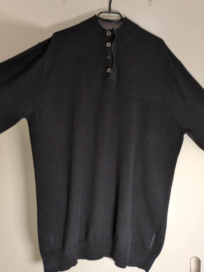 Pull fin noir cachemire homme Harris Wilson XXXL - photo numéro 1