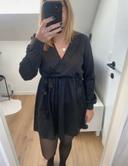 Robe effet satin noire