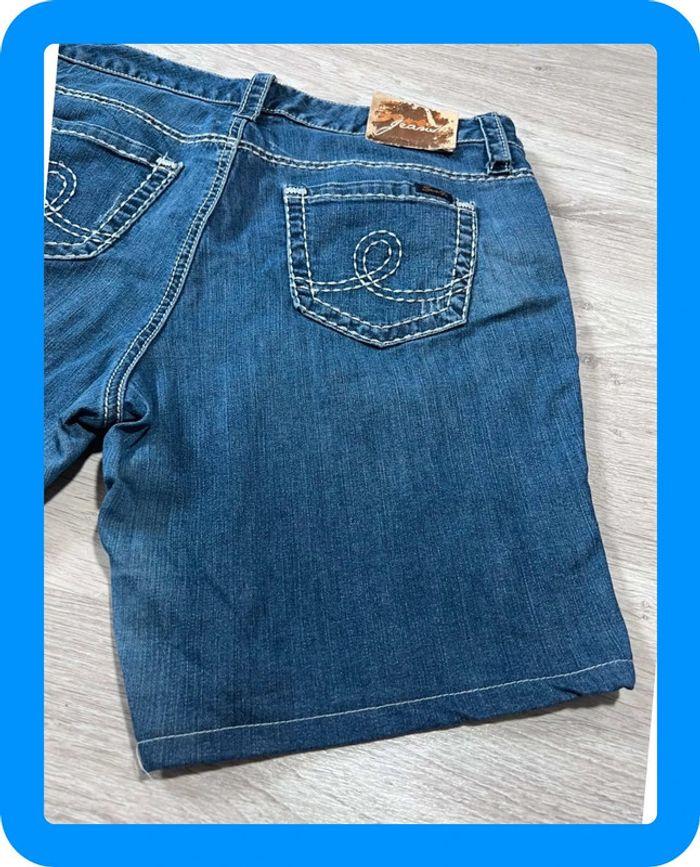 🩳 Short vintage brodé en jean Seven 7  Bleu Taille M 🩳 - photo numéro 13