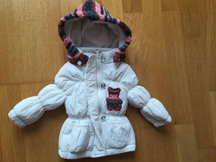 Blouson bébé fille blanc effet matelassé taille 6 mois - photo numéro 2