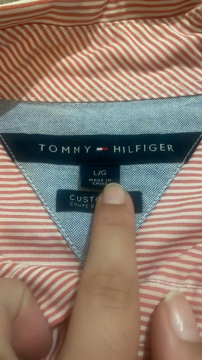 Chemise rayé tommy hilfiger très bon état taille L - photo numéro 2