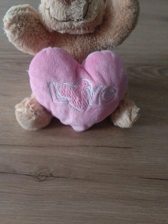 Nounours peluche love rose - photo numéro 3