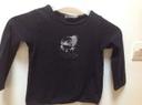 Tee-shirt noir fillette 4 ans