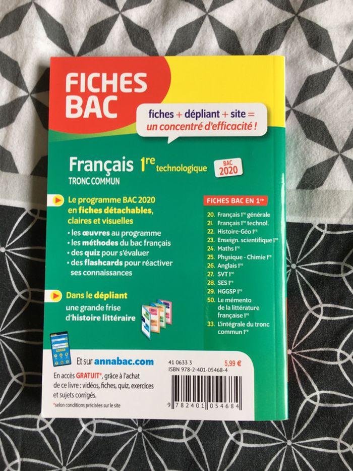 Fiches bac Français 1ère techno - photo numéro 2