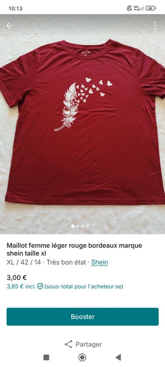 Lot de tee shirt femme désigne neuf taille xl marque shein - photo numéro 2