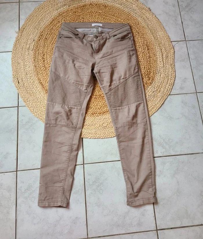 Beau pantalon beige cache cache 38 - photo numéro 1