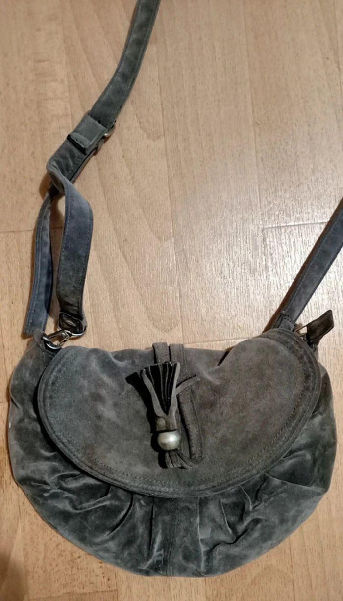 Sac bandoulière gris - photo numéro 2