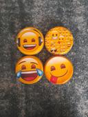 Lot de 4 boîte en métal smiley