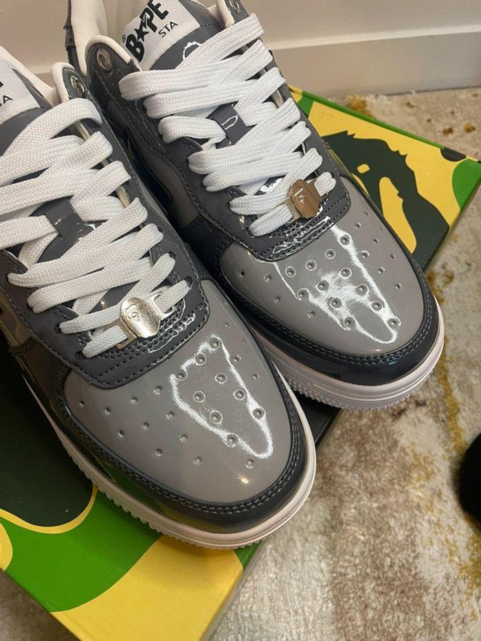 Baskets basses A Bathing Ape Bape Sta Low Enlarged M2 gris et noir - photo numéro 6