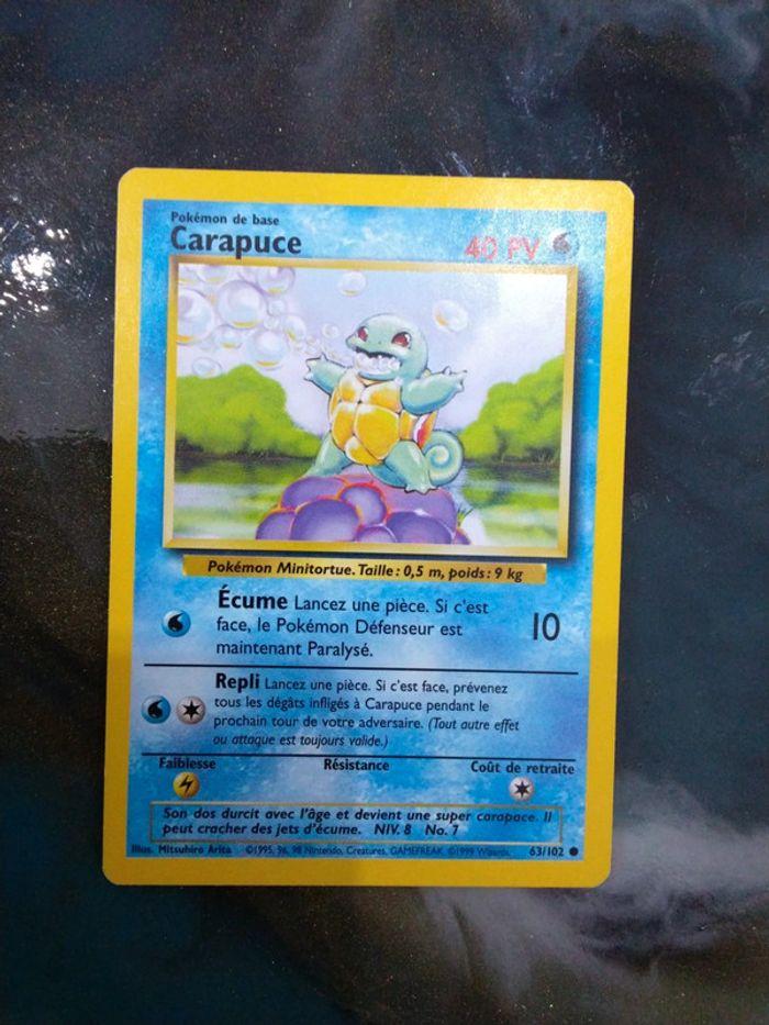 Carte Pokémon carapuce 63/102 - photo numéro 1