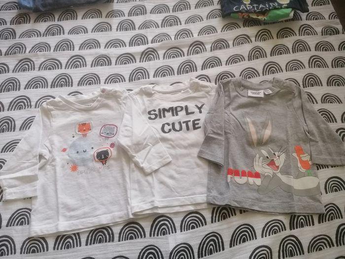 Lot de 3 T-shirts manches longues. 3 mois. - photo numéro 1