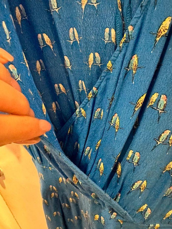 Combishort Camaieu bleu motifs oiseaux Taille 40 - photo numéro 4