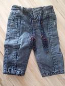 Pantalon doublé jean bébé fille