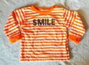 T-shirt manche longue "smikle" orange Zeeman 80cm 12 mois neuf