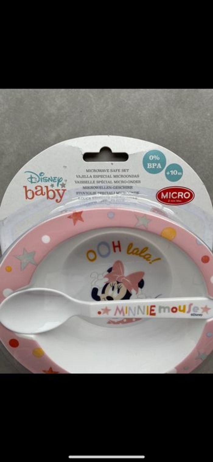 Assiette avec cuillère bébé Minnie Disney - photo numéro 7