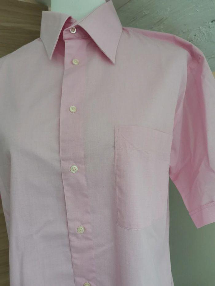 Chemise uni rose in extenso vintage 39/40 - photo numéro 2