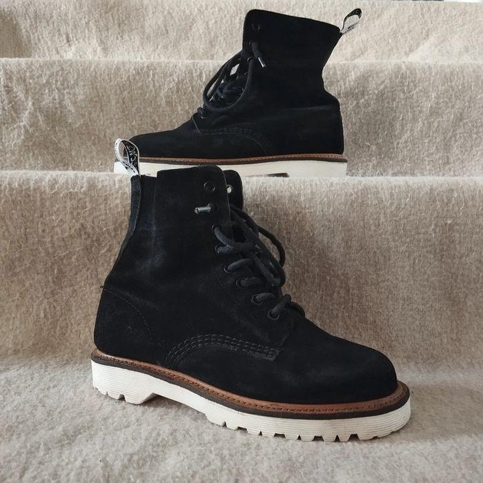 dr.martens pascal daim noir semelles blanches taille 37 - photo numéro 1