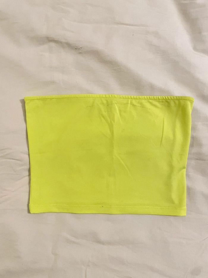 Top bandeau jaune fluorescent - photo numéro 1