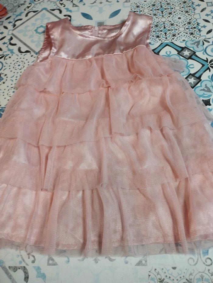 Robe rose pâle tulles in extenso 2 ans 92cm - photo numéro 1