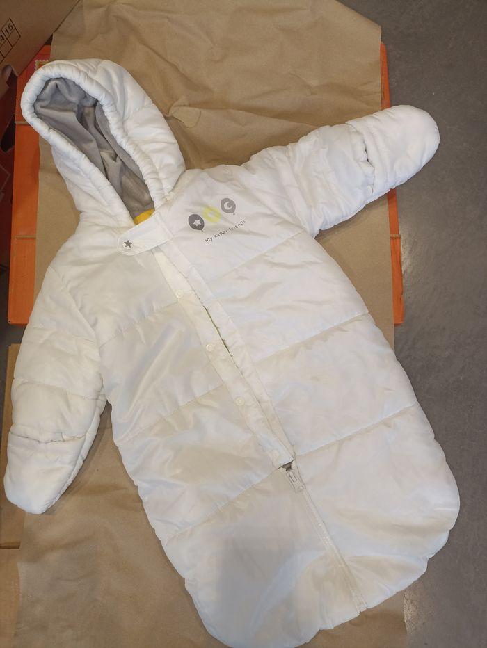 Manteau hiver naissance blanc