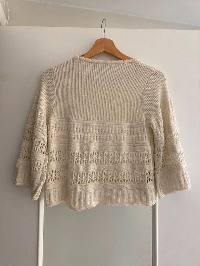 Pull d’été crochet Mango crème - photo numéro 4