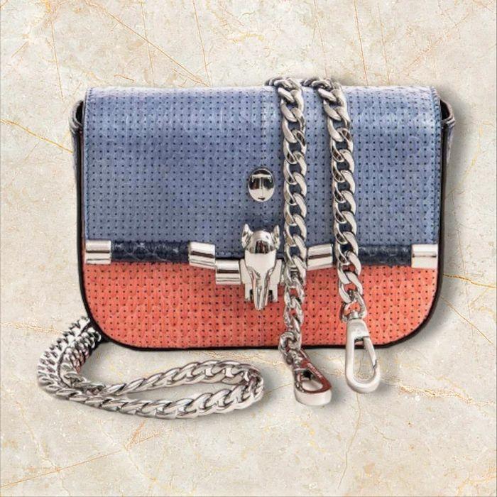 Petit Sac à Main Femmes Rose et Bleu Trussardi - photo numéro 5