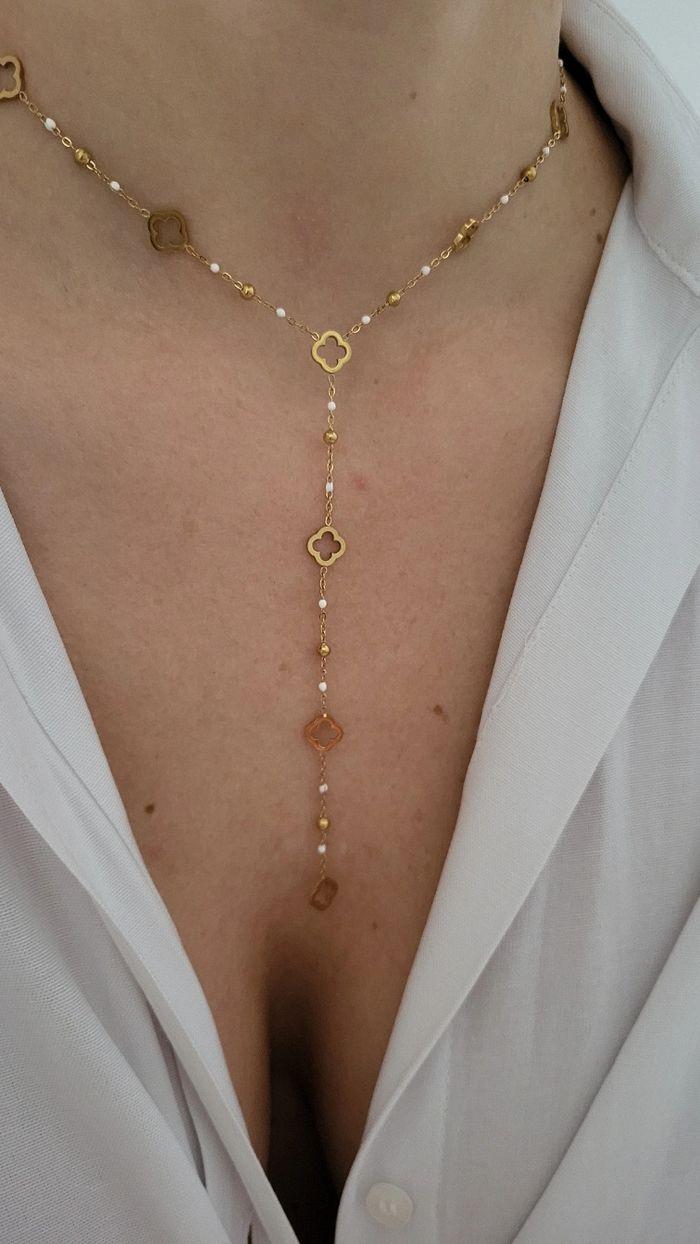 Collier acier inoxydable doré ajustable - photo numéro 3