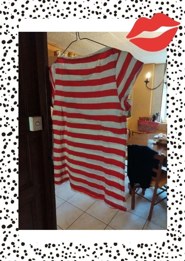 T-shirt blanc rayures rouges Pepe Jeans S/36 - photo numéro 15