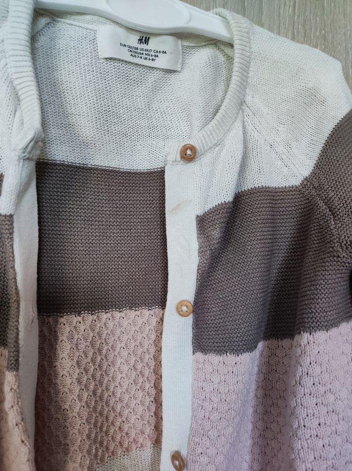 Gilet maille crochet pastels 8 ans h&m - photo numéro 4