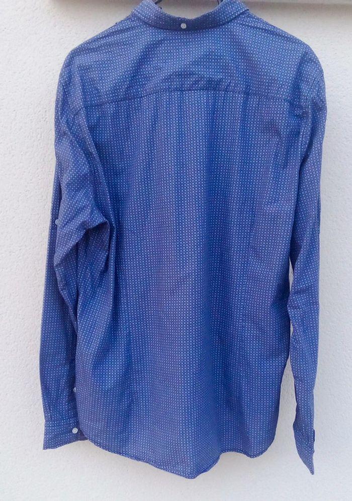 Chemise manches longues Izac bleue marine à petits motifs taille XL - photo numéro 9