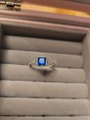 Bague Halo Bleu Carré Scintillant pandora taille 54