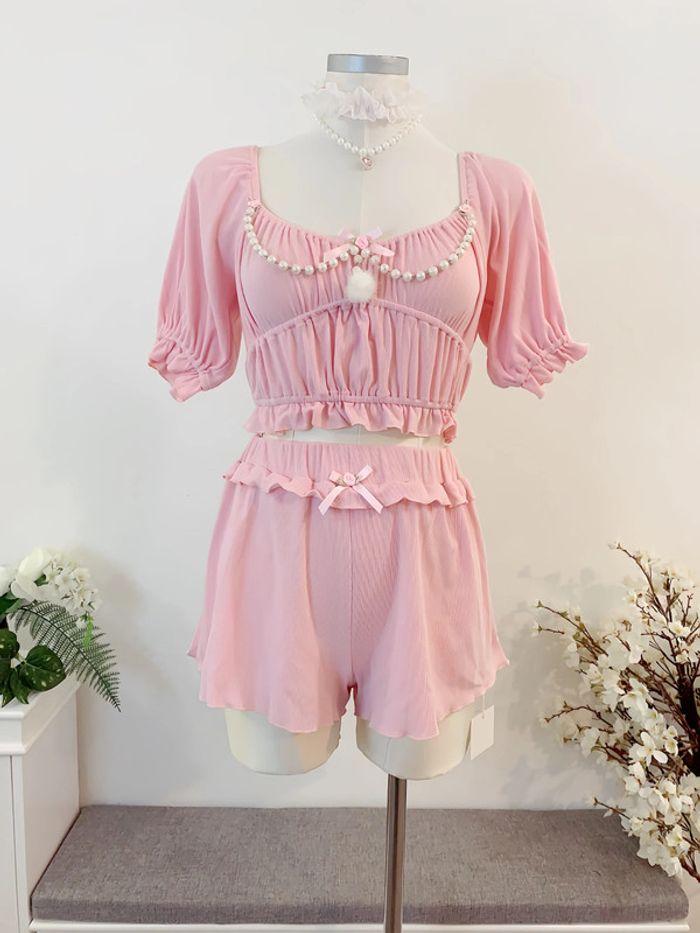 Suit Ensemble Pink Lolita Cute Kawaii Princess Barbie Cosplay - photo numéro 2