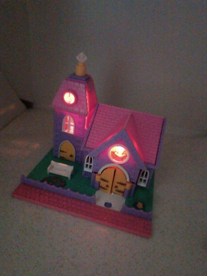 Polly pocket bluebird mariage chapelle chapel église wedding light lumière lumineuse mini vintage - photo numéro 13