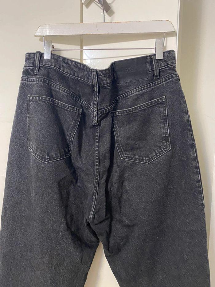 Pantalon jean à jambes larges taille  haute  Zara. Taille 44 - photo numéro 7