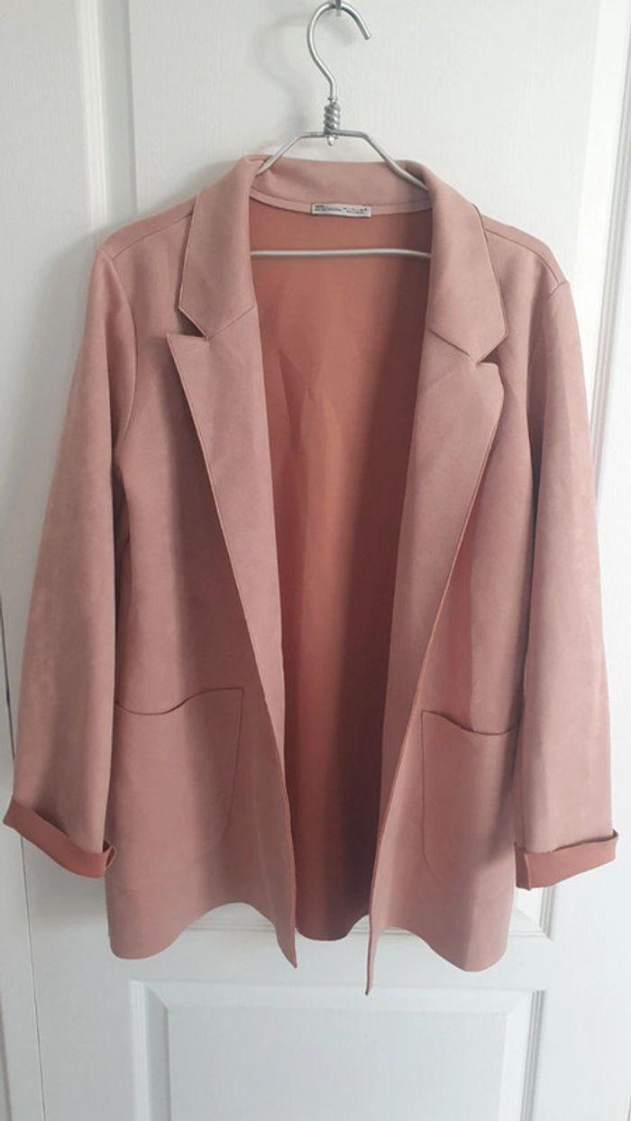 Veste rose pâle Zara T. L - photo numéro 1