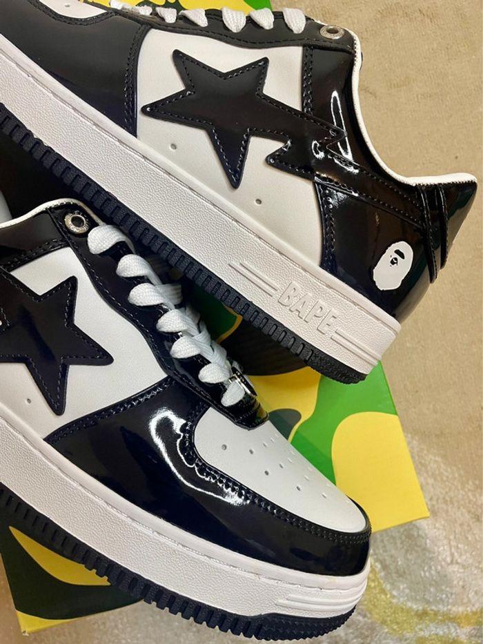 Baskets basses A Bathing Ape Bape Sta Low Enlarged M2 noir et blanche - photo numéro 15