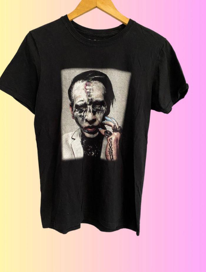 T-shirt merch officiel Marilyn Manson - Heaven upside down tour 2018 - taille S/M - photo numéro 1