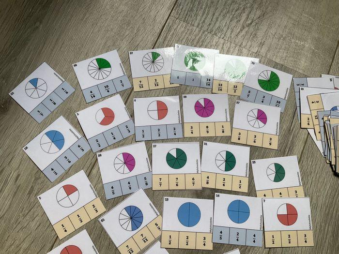 Jeu 1 Les galettes fraction-cartes à pinces - photo numéro 2