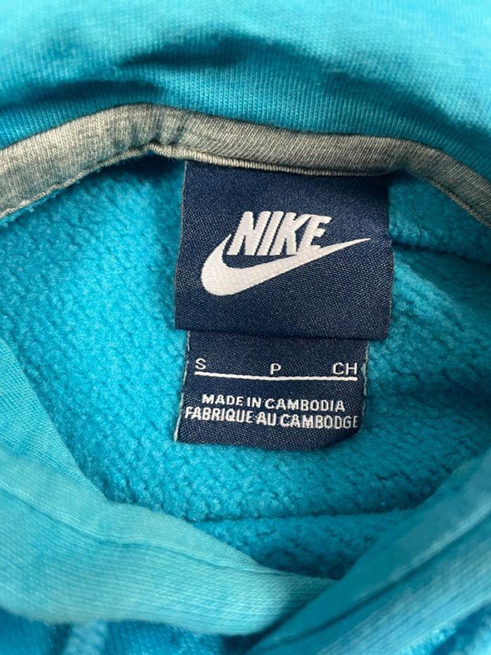 Sweat capuche nike gris et bleu taille S - photo numéro 5