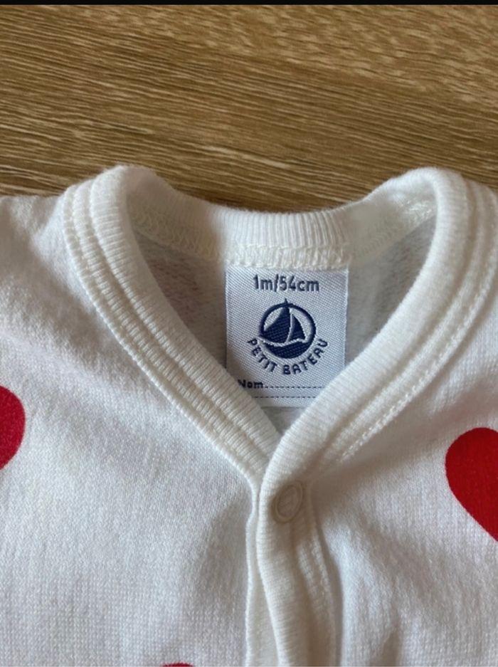 Pyjama petit bateau coeur 1 mois - photo numéro 2