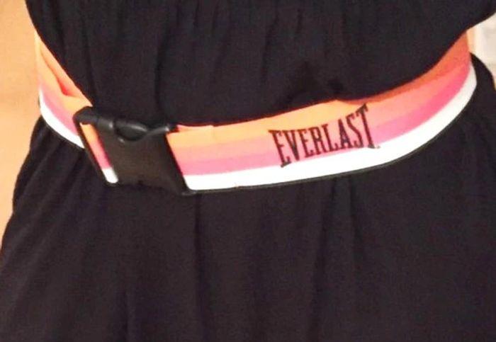 Ceinture sangle rose/orange Everlast, ajustable T.U, neuve - photo numéro 2