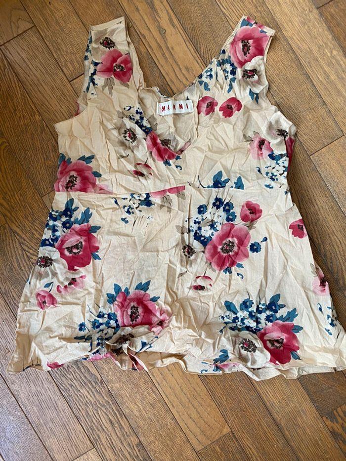 Top à fleurs vintage Marni - photo numéro 1